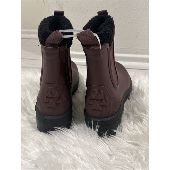 Cougar The Ignite Waterproof Faux Fur Lined Pull On Rubber Boot in Oxblood Sz 9 - Picture 12 of 14
